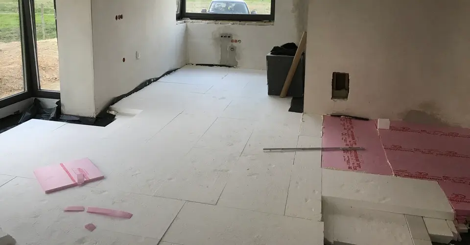 doprowadzenie powietrza do kominka w styropianie i xps