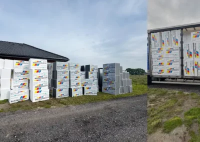 Dostawa styropianu Austrotherm EPS 031 i EPS 036 ok. 47 m3 Pawłowice