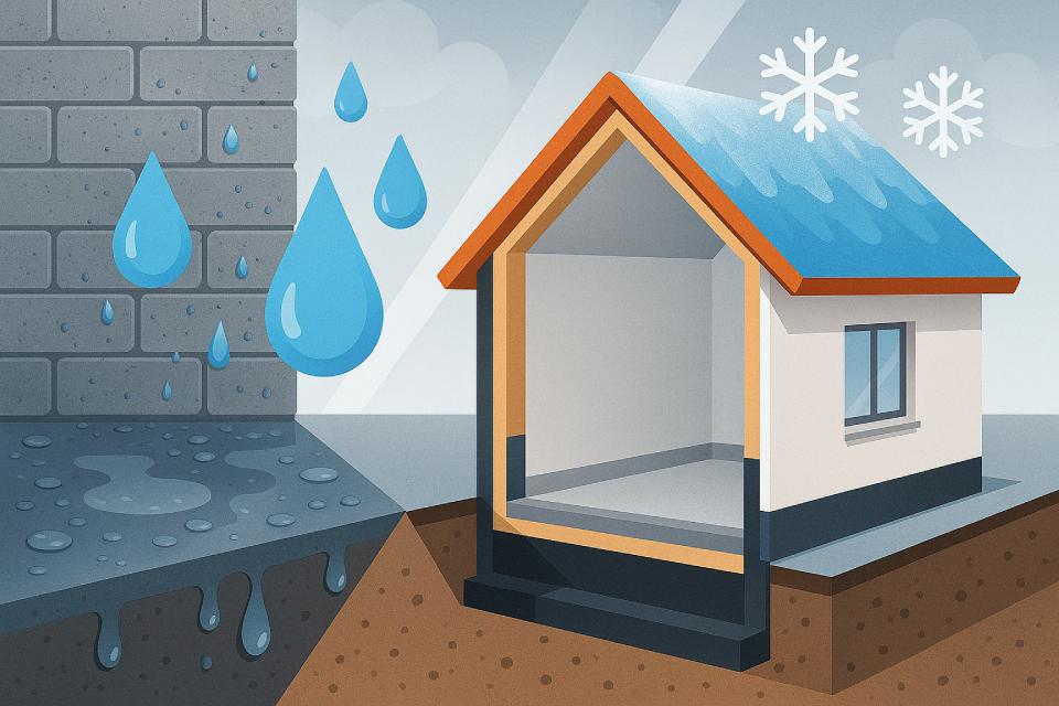 woda wilgoć szron jak skutecznie zabezpieczyć budynek przed wilgocią