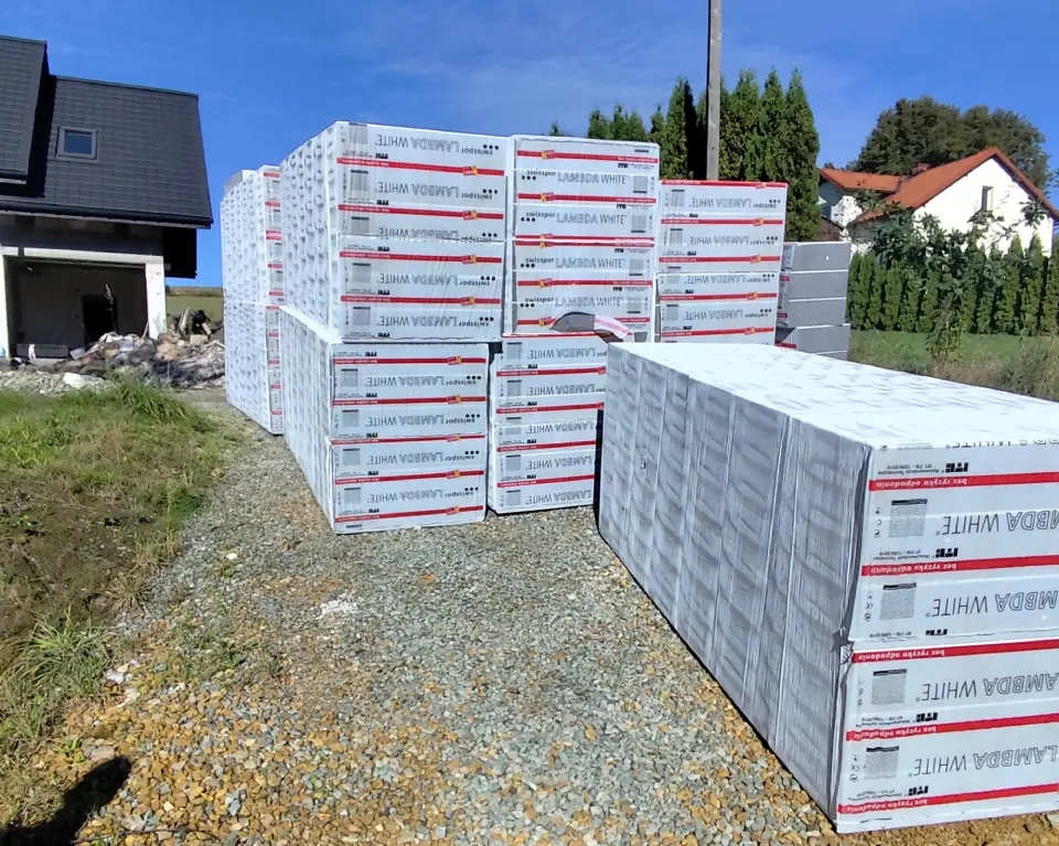dostawa styropianu Swisspor Lambda White fasada Barwałd Dolny pan Kamil